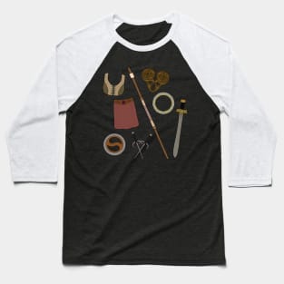 Xena & Gabrielle Weapons & Costumes Baseball T-Shirt